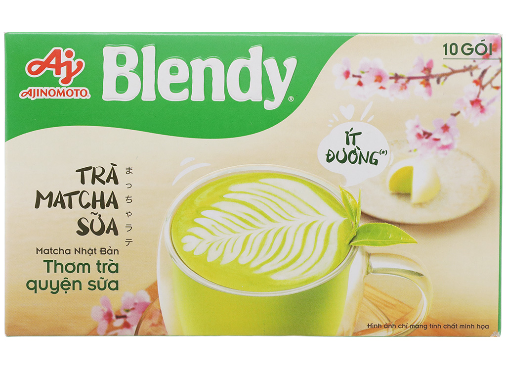 TRÀ SỮA BLENDY MATCHA ÍT ĐƯỜNG HỘP 10 GÓI x 16GR - 70632