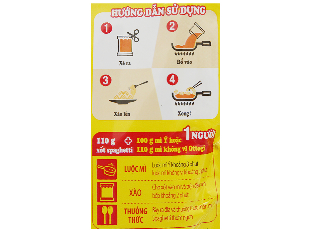 Xốt mì Spaghetti vị cà chua và ớt Ottogi gói 110g
