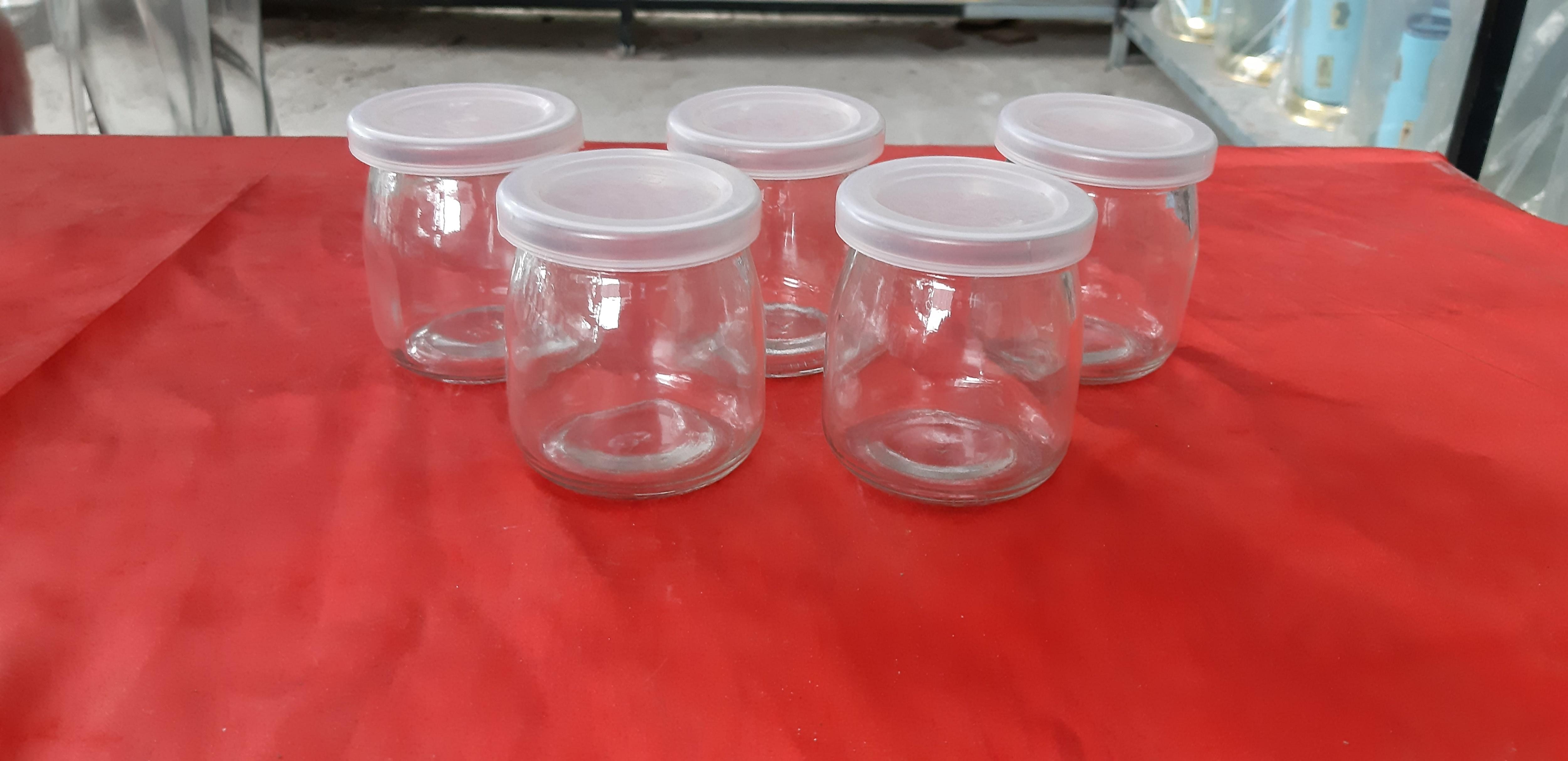 Bộ 6 Lọ đựng sữa chua thủy tinh 200ml