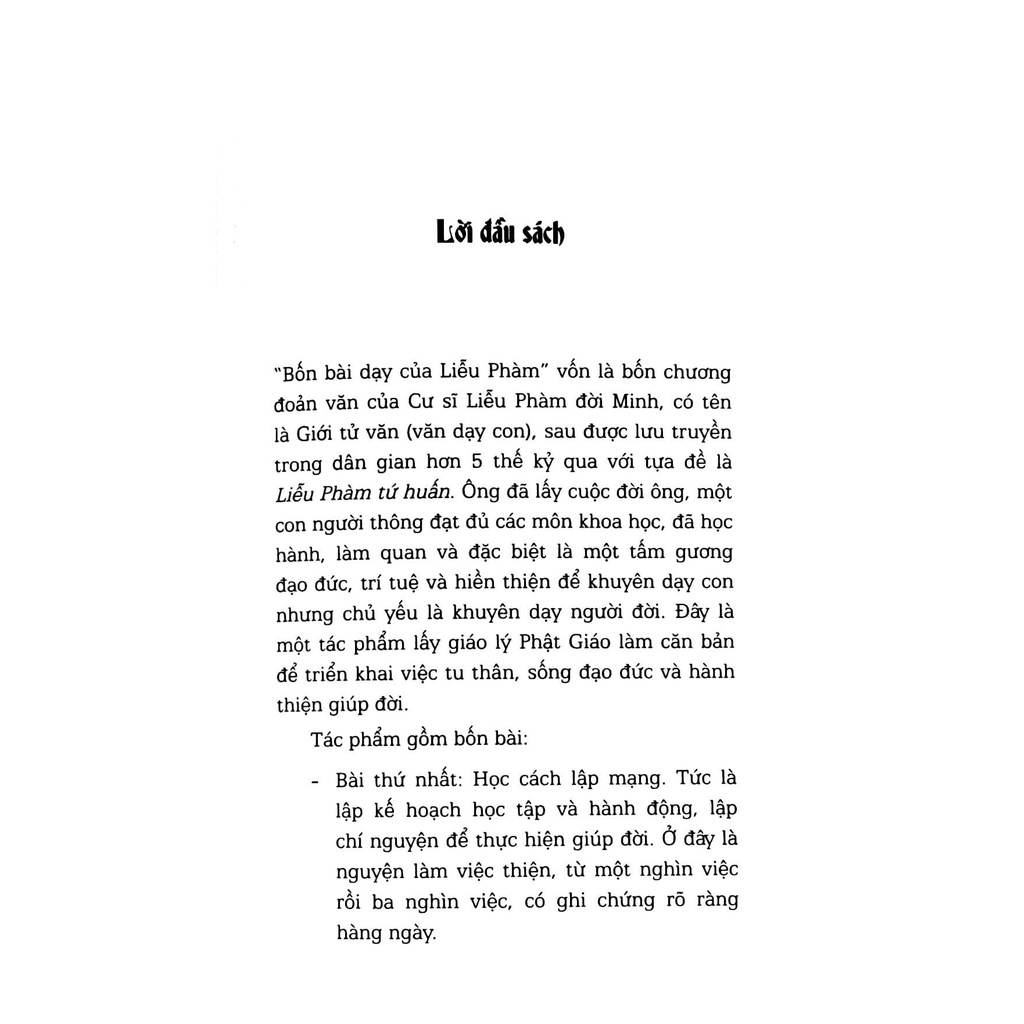 Sách - Liễu phàm tứ huấn - Thaihabooks