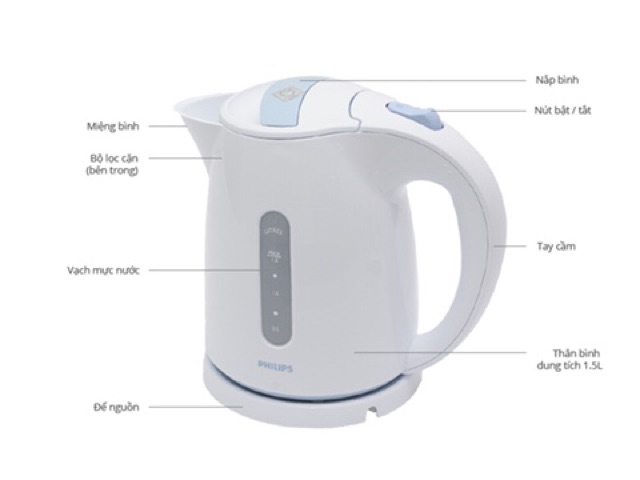 Bình đun siêu tốc Philips HD4646 - nhập khẩu Ba Lan