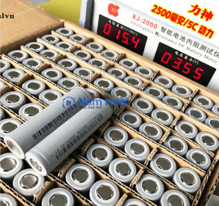 Cell Pin 18650 Lishen 2500mah-5C (Xả 15A) Mẫu Mới 2025 Màu Xanh Lá