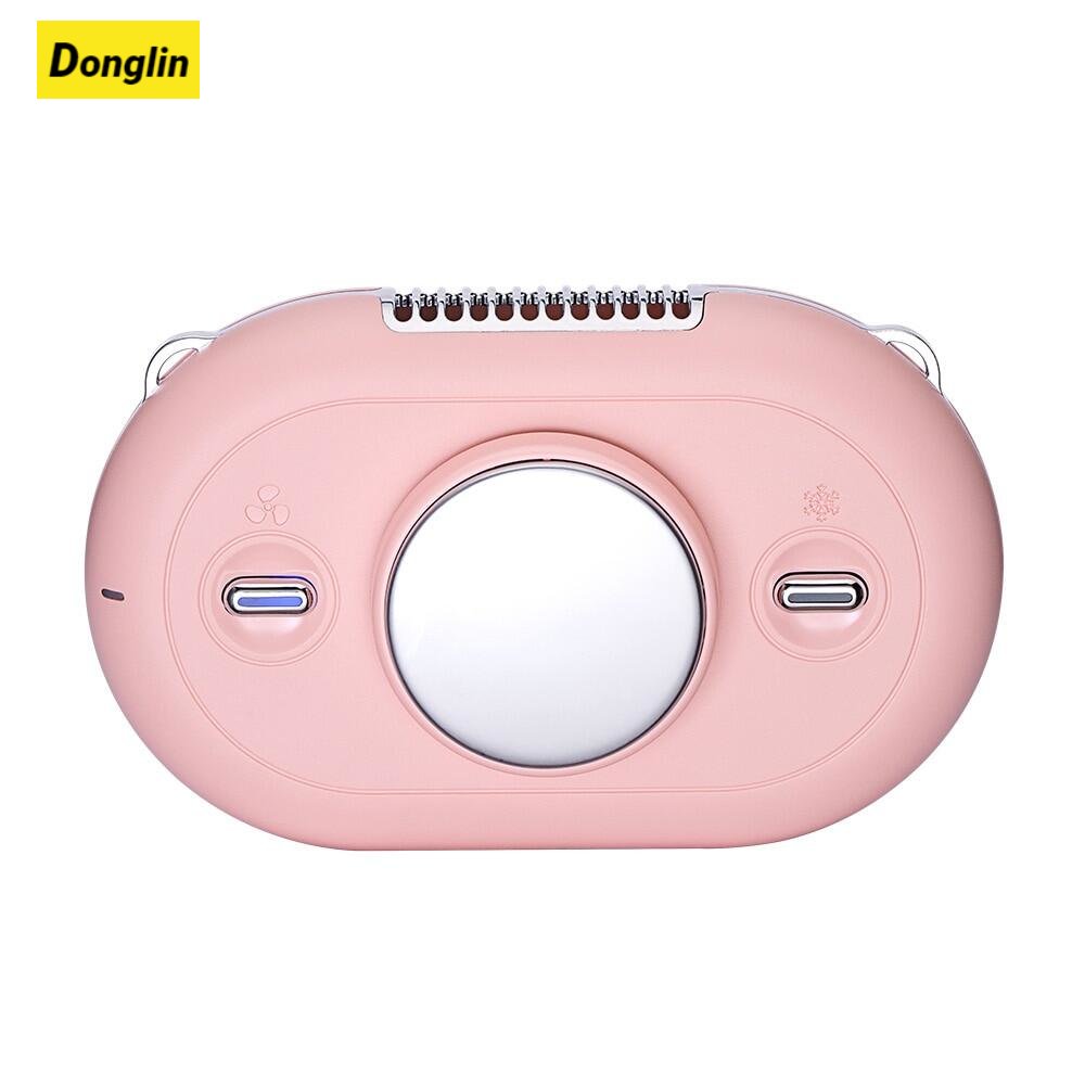 Donglin quạt treo cổ pin 2000 mah không dây lạnh nén quạt ngoài trời điều hòa mini quạt điện cầm tay
