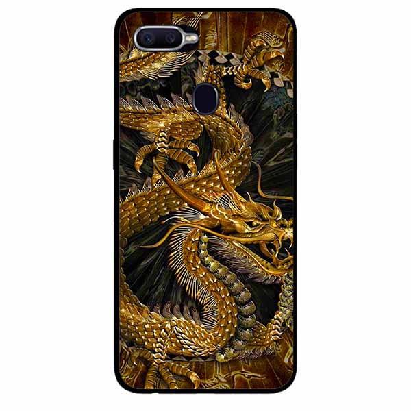 [HCM]Ốp Cường Lực Dẻo Đen Dành Cho Oppo A12 - A7 (A5s) Mẫu Rồng Nền Đen