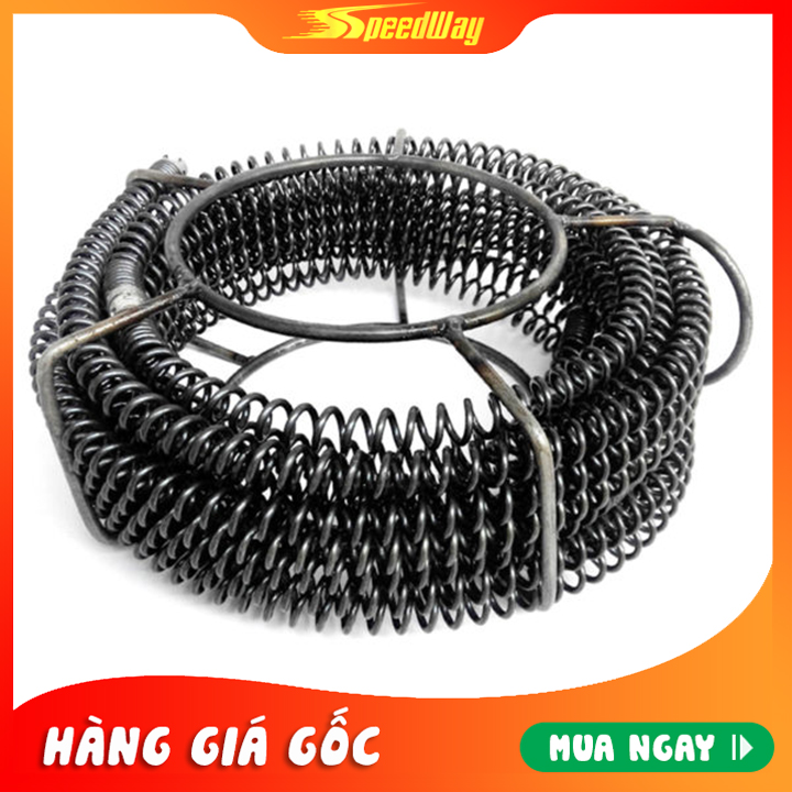 Dây Thông Tắc Lò Xo Phi Ø16 đen (11m) (Cuộn)