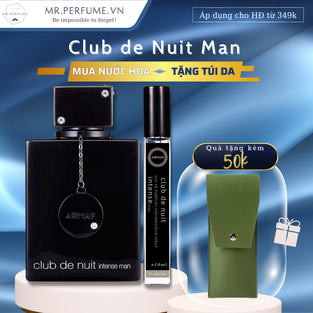 [Freeship+ Quà 29k] [Chiết 10ml] Nước hoa nam Club.de.Nuit Intense Man- Armaf- Mr.Perfume.vn