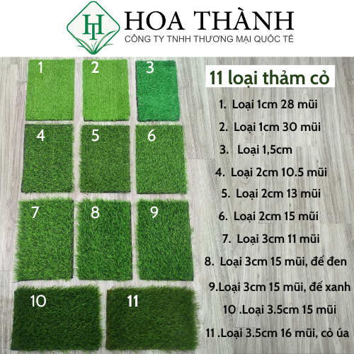 ( 1mét x 1mét) Tấm cỏ nhân tạo giá rẻ  (11 loại cỏ, quý khách đọc kỹ mô tả)