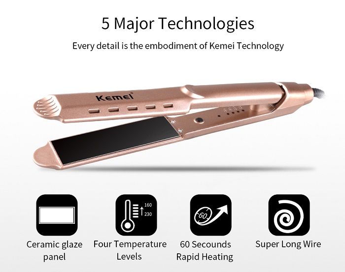 [HCM]Máy Kẹp Tóc Kemei Bảng Lớn Km - 3229