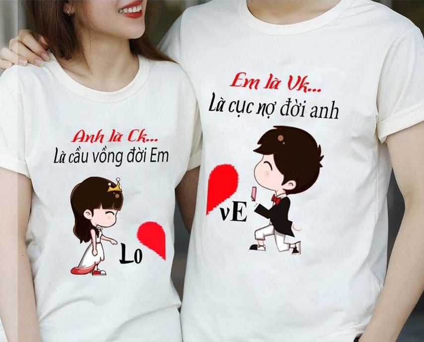 Áo thun đôi( 2 áo) anh là em là  ý nghĩa
