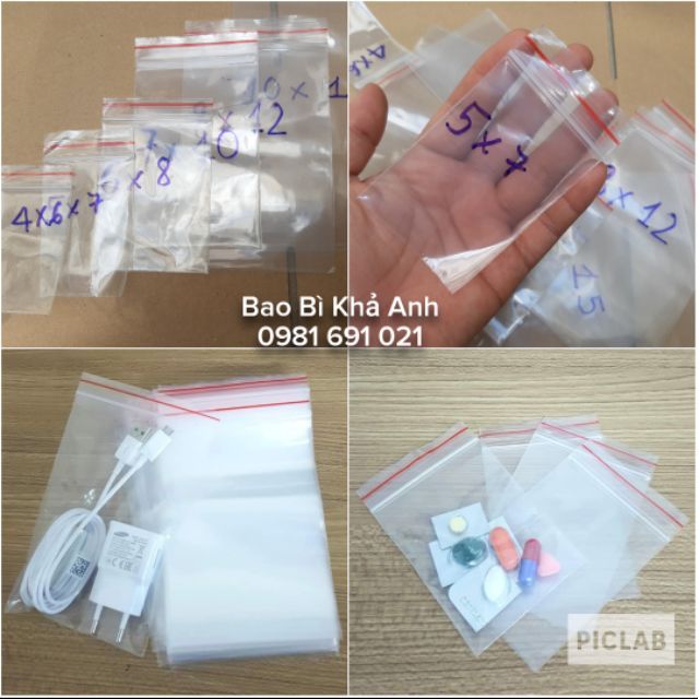 1kg túi zip size nhỏ 5x7cm - d032