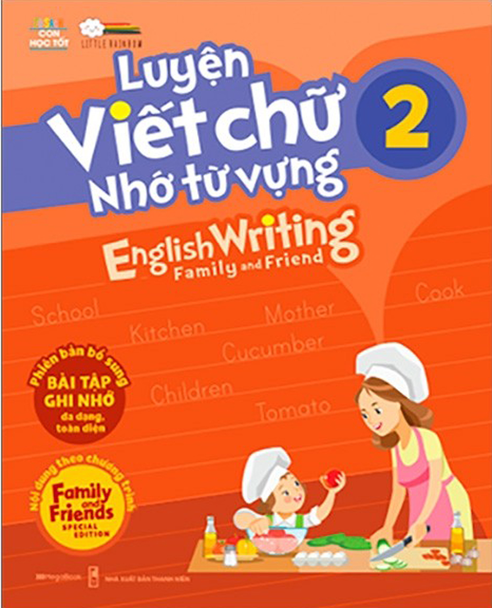 Sách - LUYỆN VIẾT CHỮ NHỚ TỪ VỰNG - ENGLISH WRITING FAMILY & FRIEND 2 (MEGABOOK) - Newshop