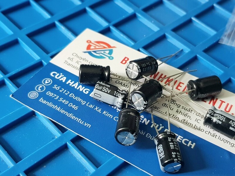 Tụ hóa nichicon 100uf 50v 8×12.5mm