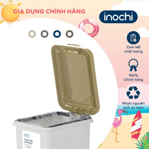 Thùng rác đạp chữ nhật Inochi- Hiro 15L (loại kèm ruột)