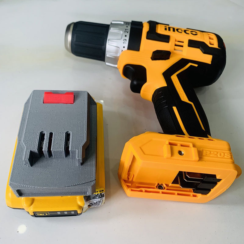Ngàm đế chuyển pin dewalt sang ingco, total, p20s/hps