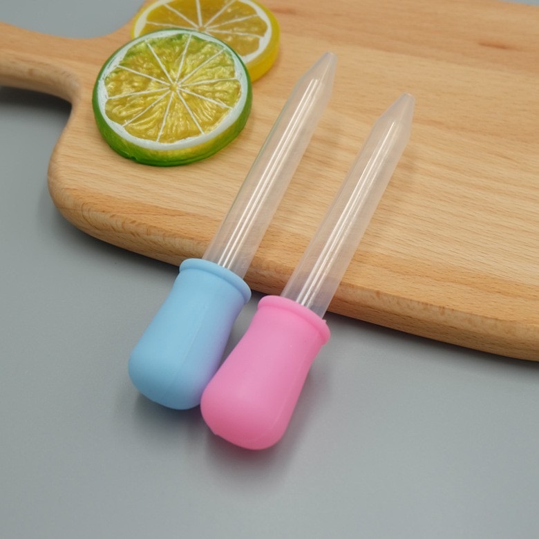 Ống hút sữa, bón thuốc đầu bóp silicon mềm cho bé 5ml