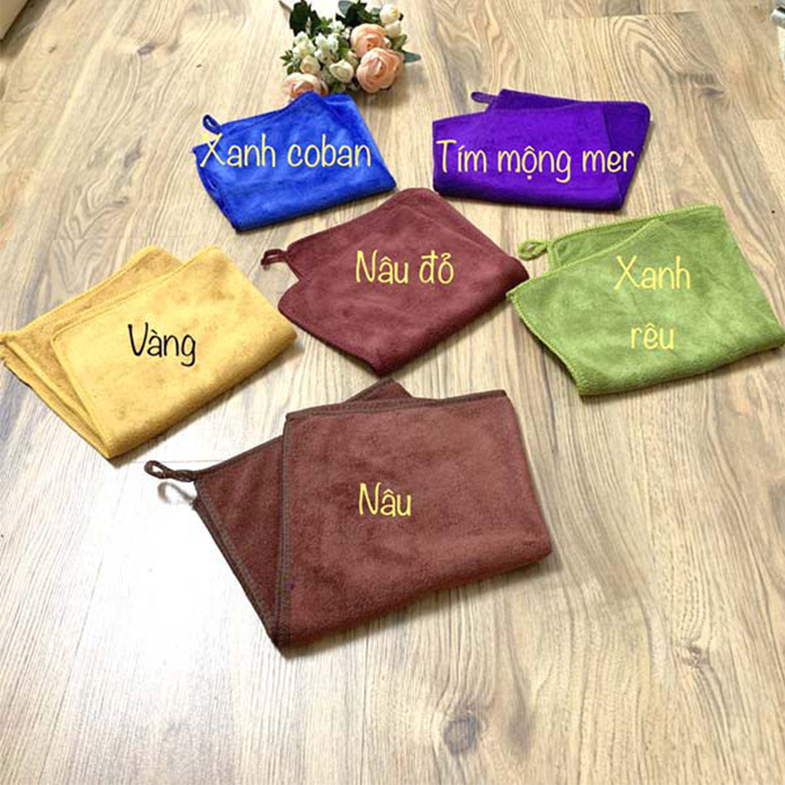 Set 10 khăn nail, khăn làm móng - nhiều màu lựa chọn