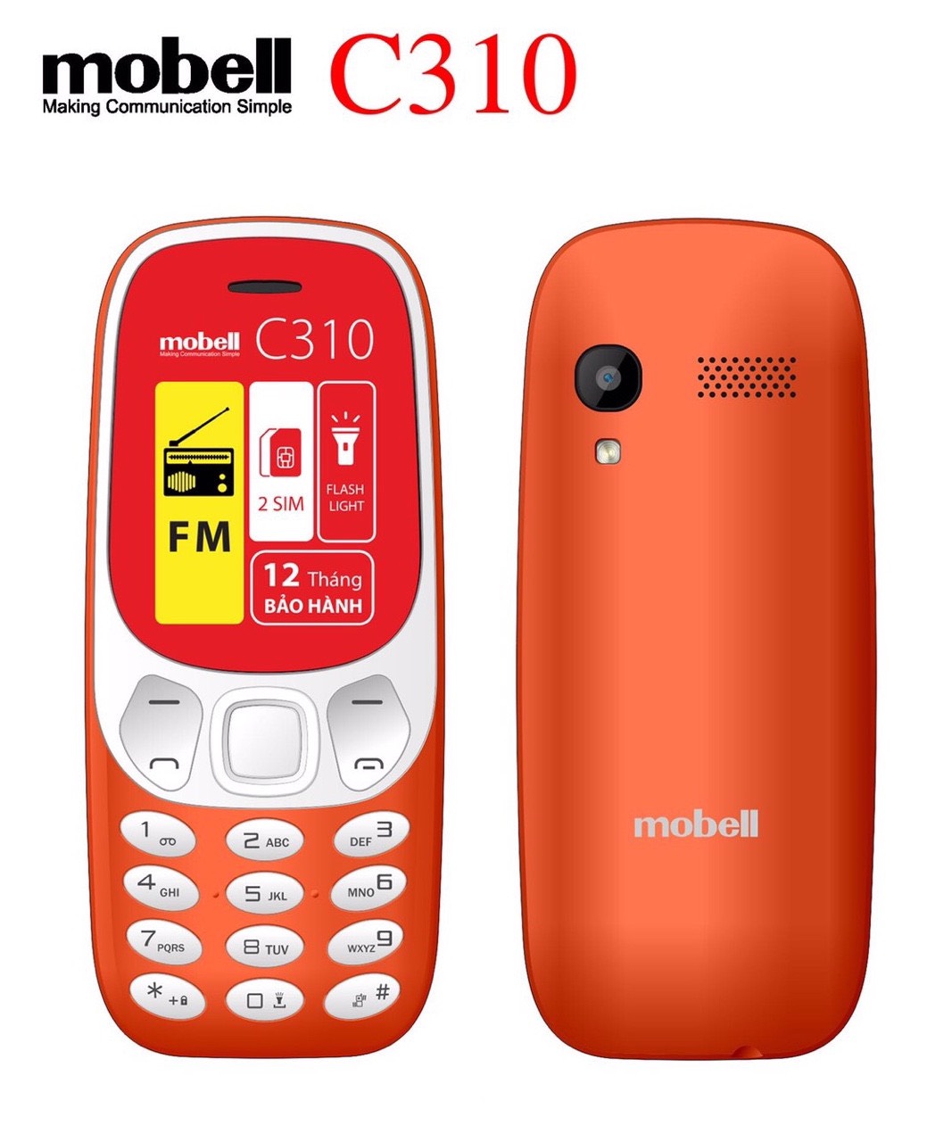Điện thoại Mobell C310 mới full box Bảo hành 12 tháng