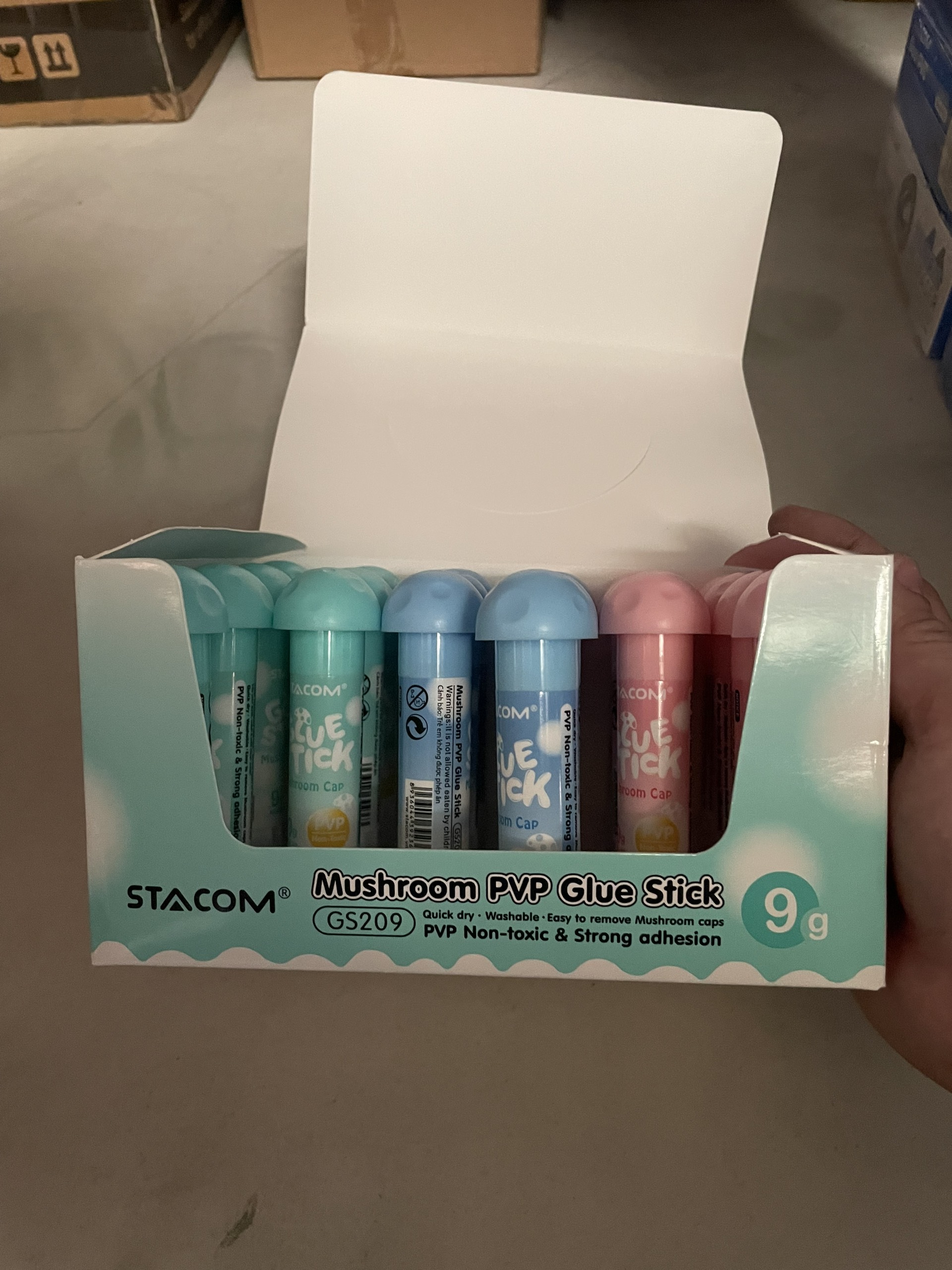Combo 5 Chai Hồ dán khô đầu nấm 9G Stacom GS209