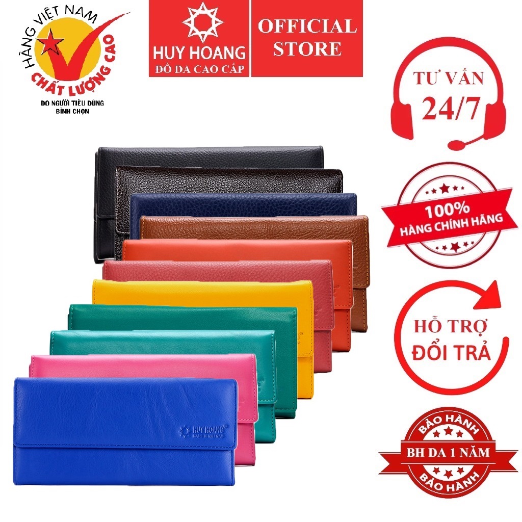 Ví nữ da bò 3 gấp lửng nhiều màu HK3125-26-27-28-29-30-39-40-59-60-64-65-67