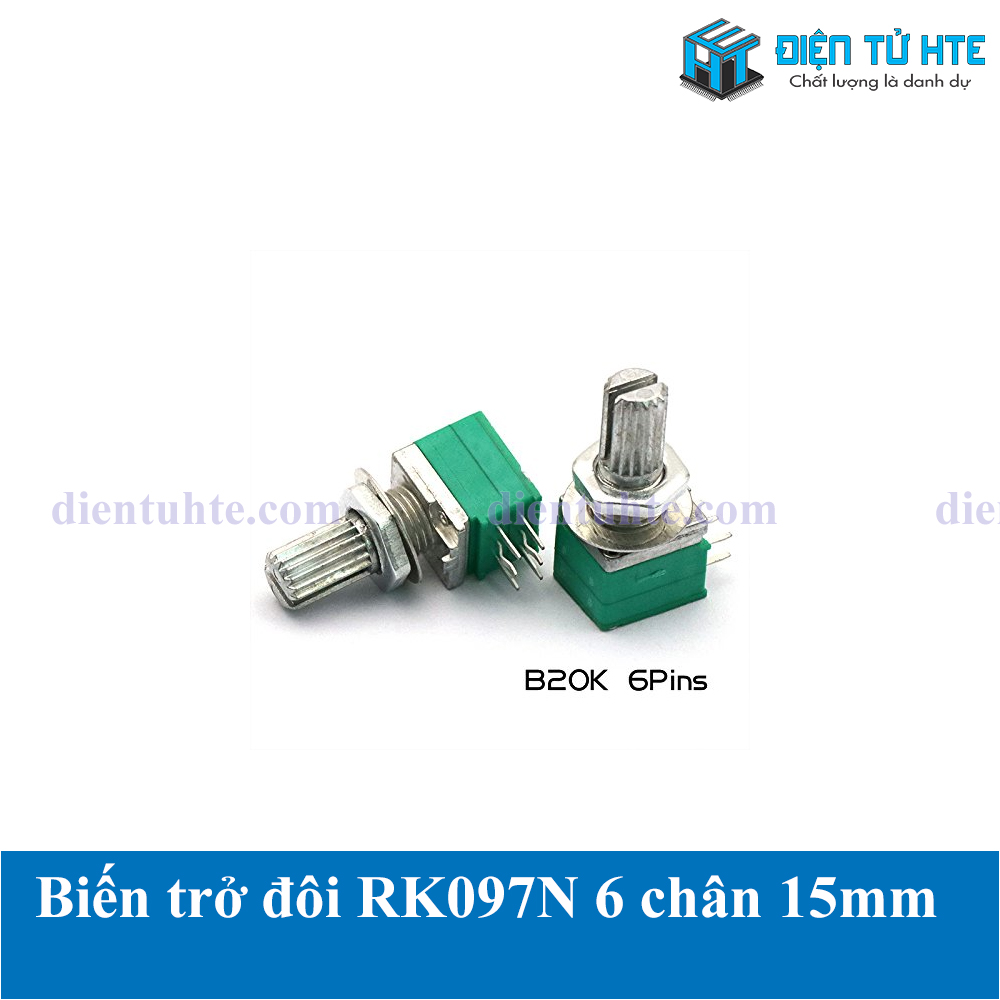 Combo 2 Biến trở Volume đôi RK097G 6 chân 15mm
