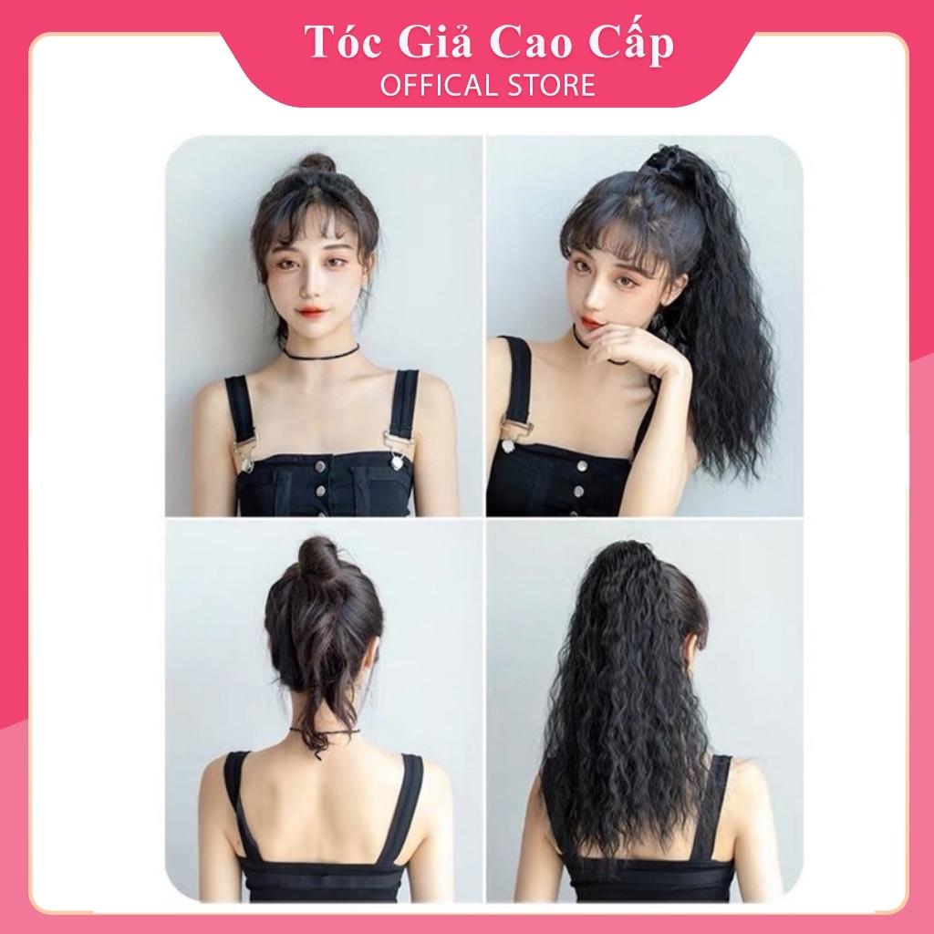 Tóc Giả Cột Tóc Giả Cột Xù Mì Ngắn 40Cm