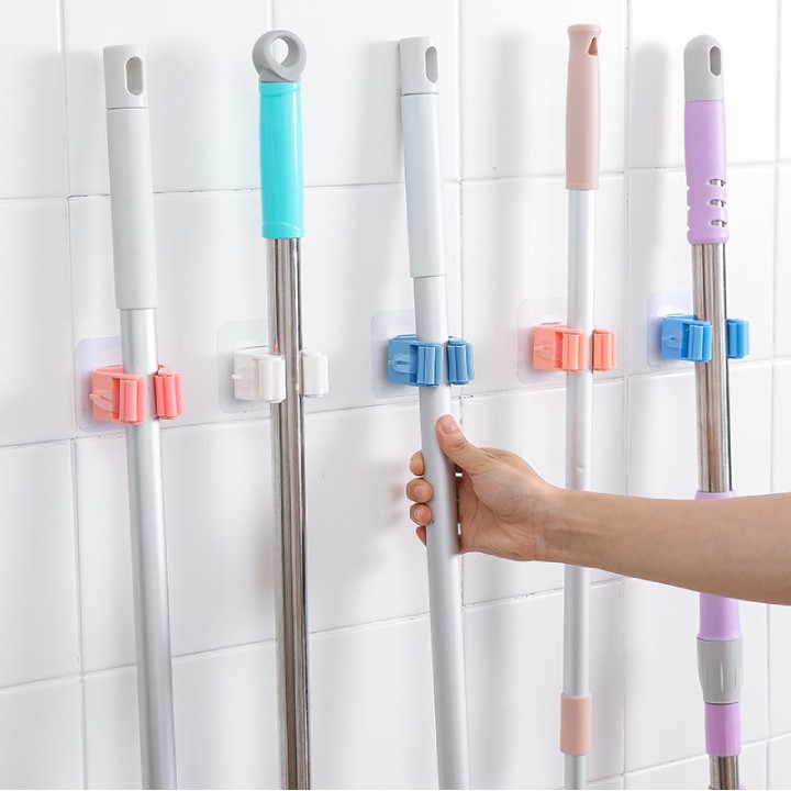 5 móc dán tường kẹp giữ chổi. đtvm