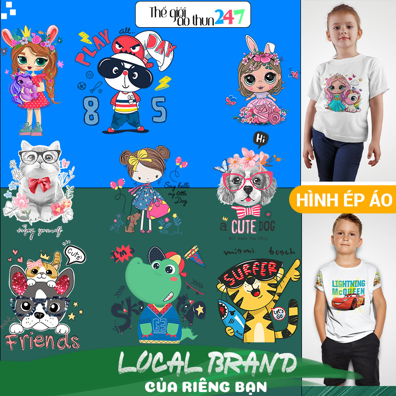 [Hình ủi, ép nhiệt] Hình dễ thương cho trẻ SN11