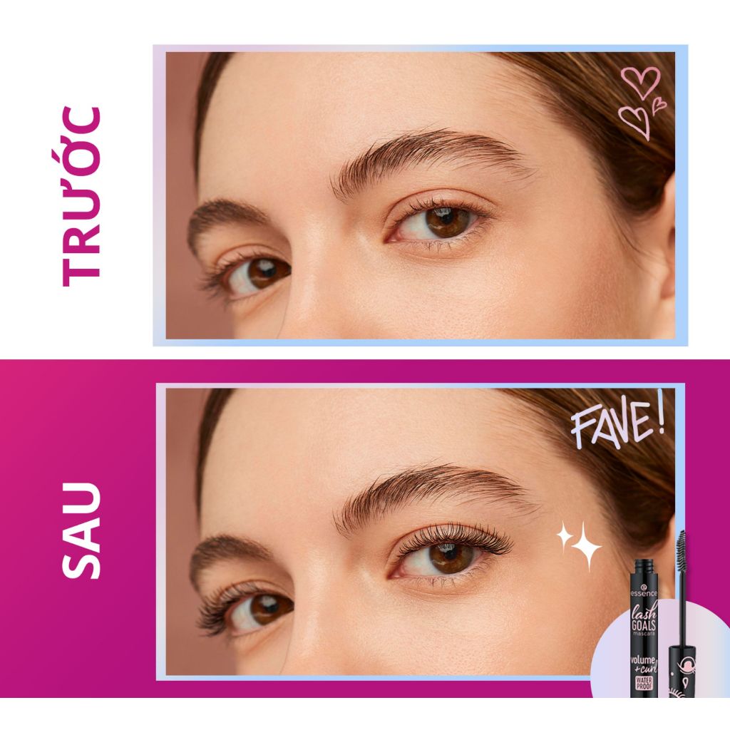 Chuốt mi Essence Lash Goals Mascara Volume & Curl Waterproof 7.5 ml (Đức)