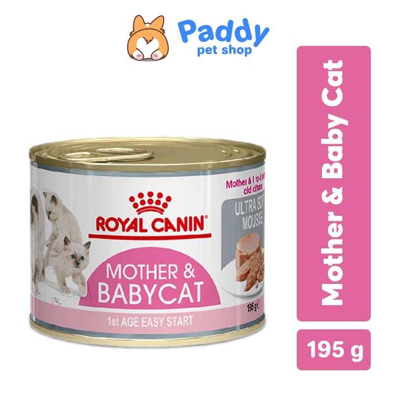 Pate Cho Mèo Royal Canin Mother & Babycat Dạng Lon 195g