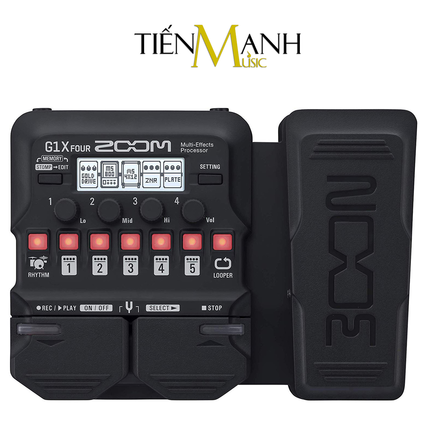 Phơ Đàn Guitar Zoom G1X Four (Fuzz Đã cài bộ tiếng backup hay và đầy đủ cho Cổ Nhạc, Tân Nhạc...Electric Guitar Multi Effect - Sử Dụng Pin hoặc Power Adapter)