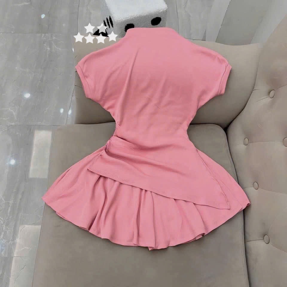 Đầm body thun gân TRIPBLE T DRESS cổ lọ kèm CV rời - Free size - MS205V