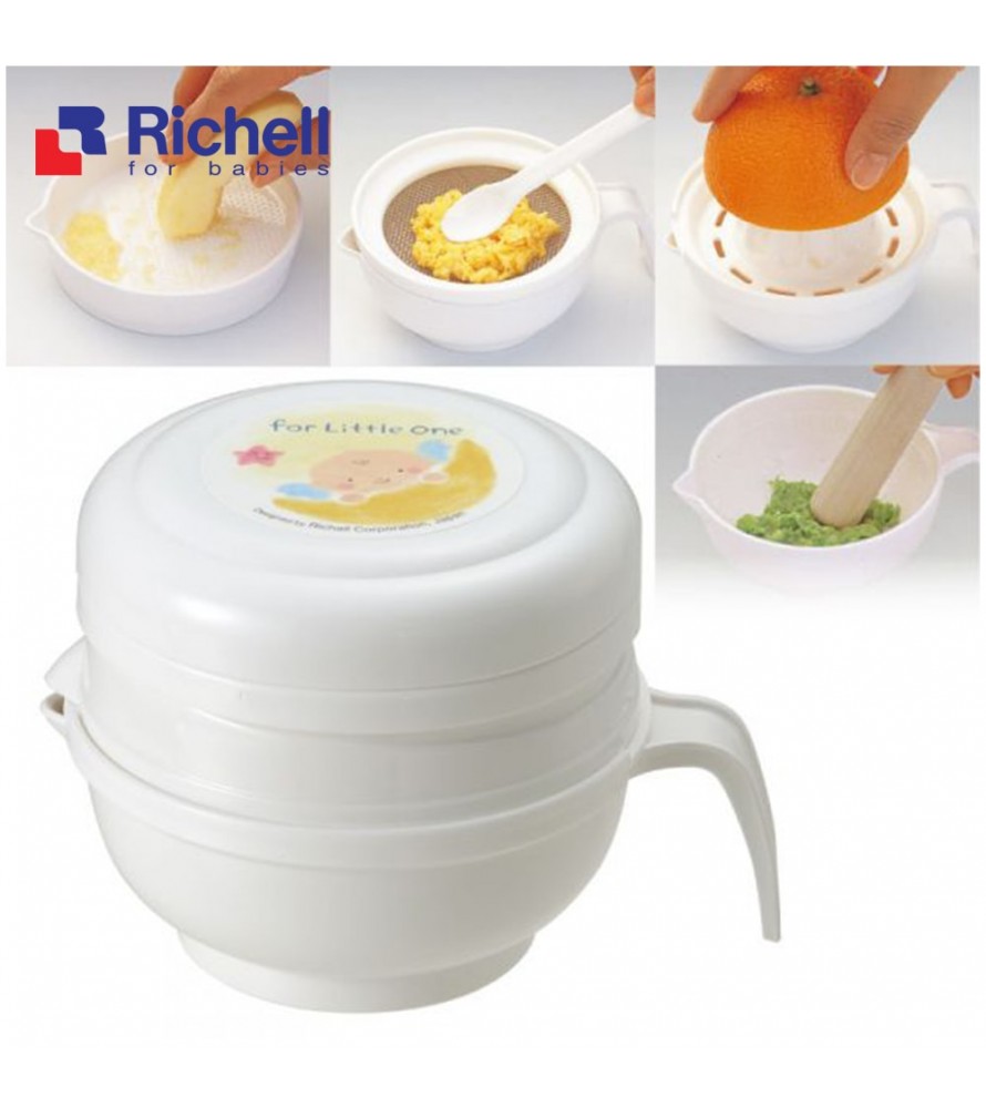 Bộ chế biến ăn dặm kiểu Nhật cho bé Richell 8 Món RC53371