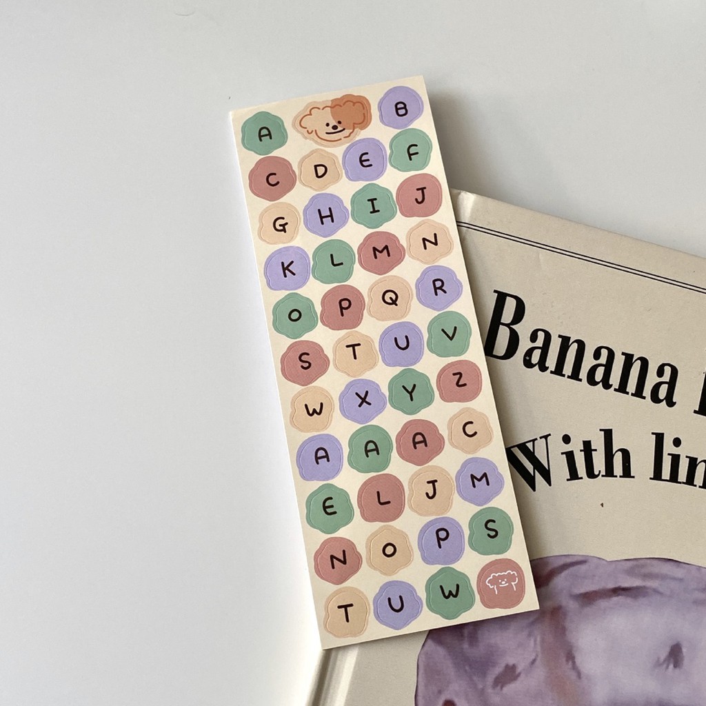 Sticker alphabet pastel