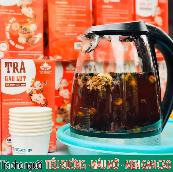 COMBO 3 HỘP TRÀ GẠO LỨT XẠ ĐEN ĐẬU ĐEN
