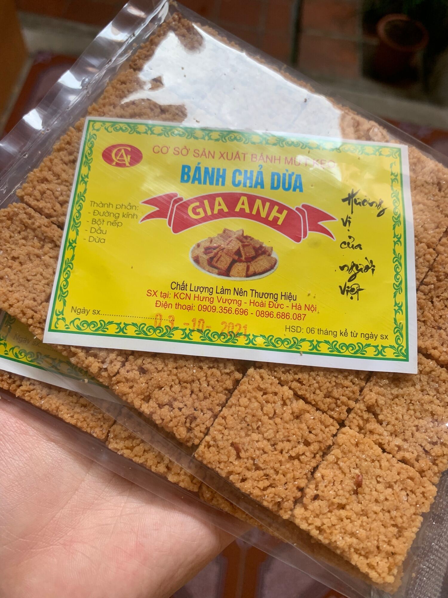Bánh chả dừa thơm ngon loại 1 (gói 20 miếng).