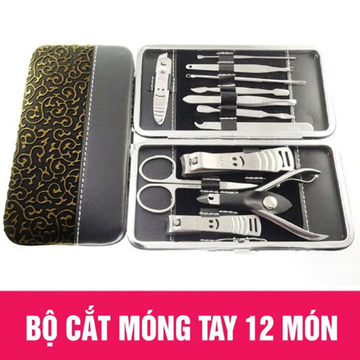 Bộ Dụng Cụ Chăm Sóc Móng 12 Món