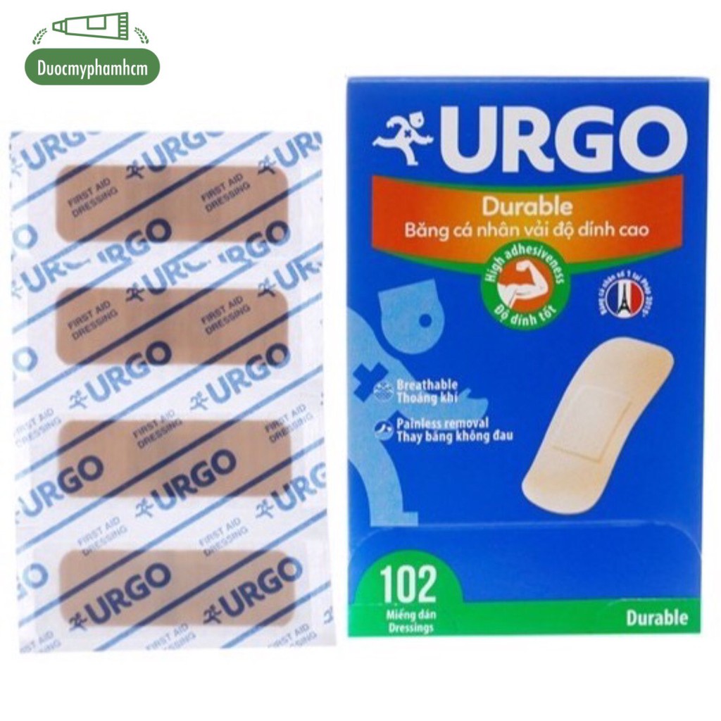 Băng cá nhân urgo vải độ dính cao 120 miếng