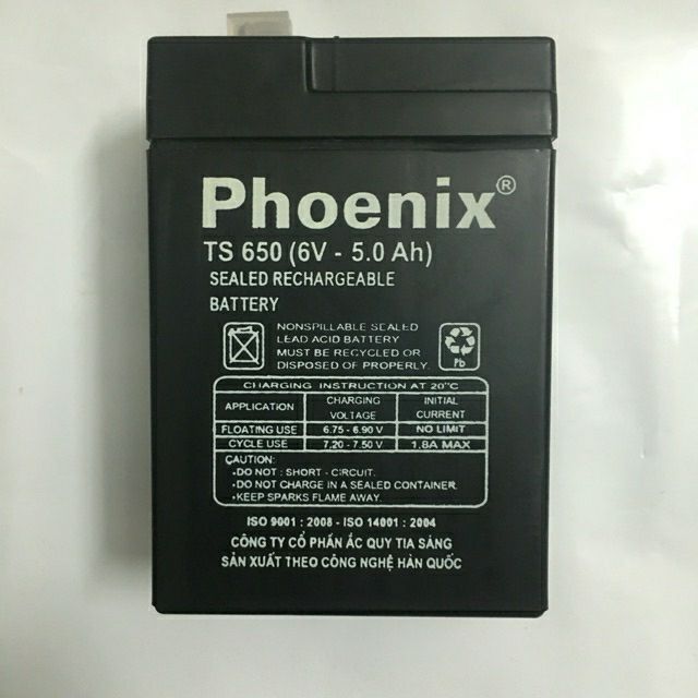 ắc quy Phoenix 6V 5ah TS650