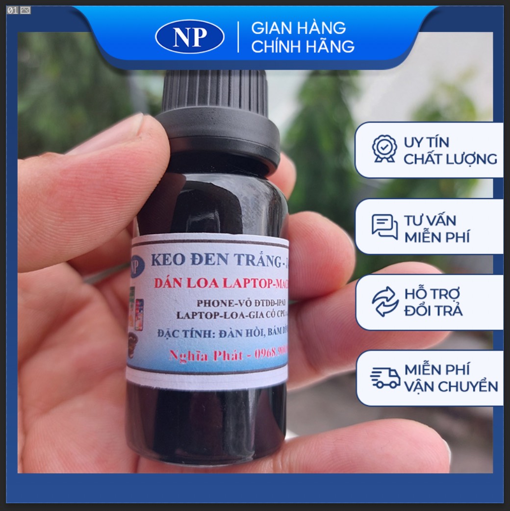 Keo Đen Dán Màng Loa (Rè - Rách - Hở) - Làm Loa Laptop Macbook 20ml