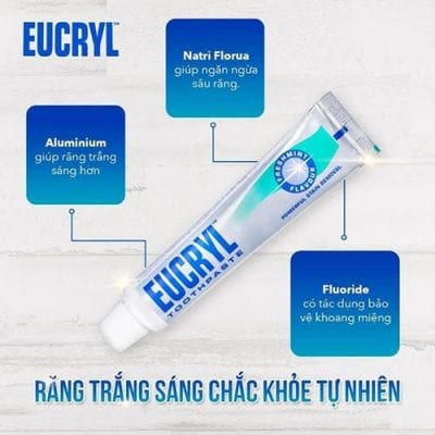 Kem Đánh Răng Làm Trắng Răng Hương Bạc Hà EUCRYL Tooth Paste Freshmint 50g