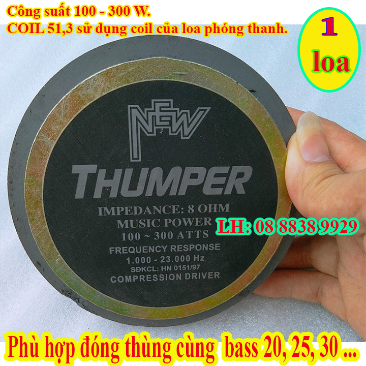 Loa treble kèn thumper côn 51mm từ 120mm - giá 1 chiếc