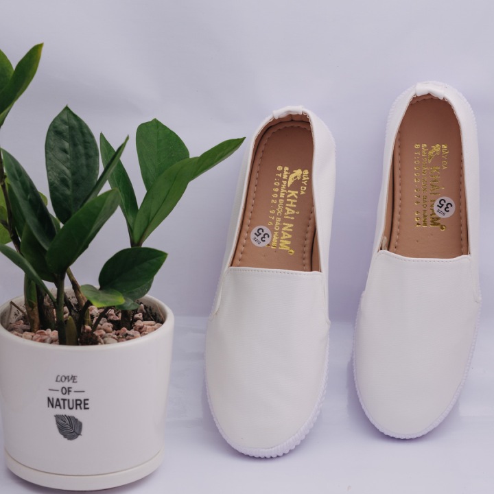 Giày Lười Nữ Màu Trắng💕𝑭𝑹𝑬𝑬𝑺𝑯𝑰𝑷💕[Giá gốc tận xưởng]