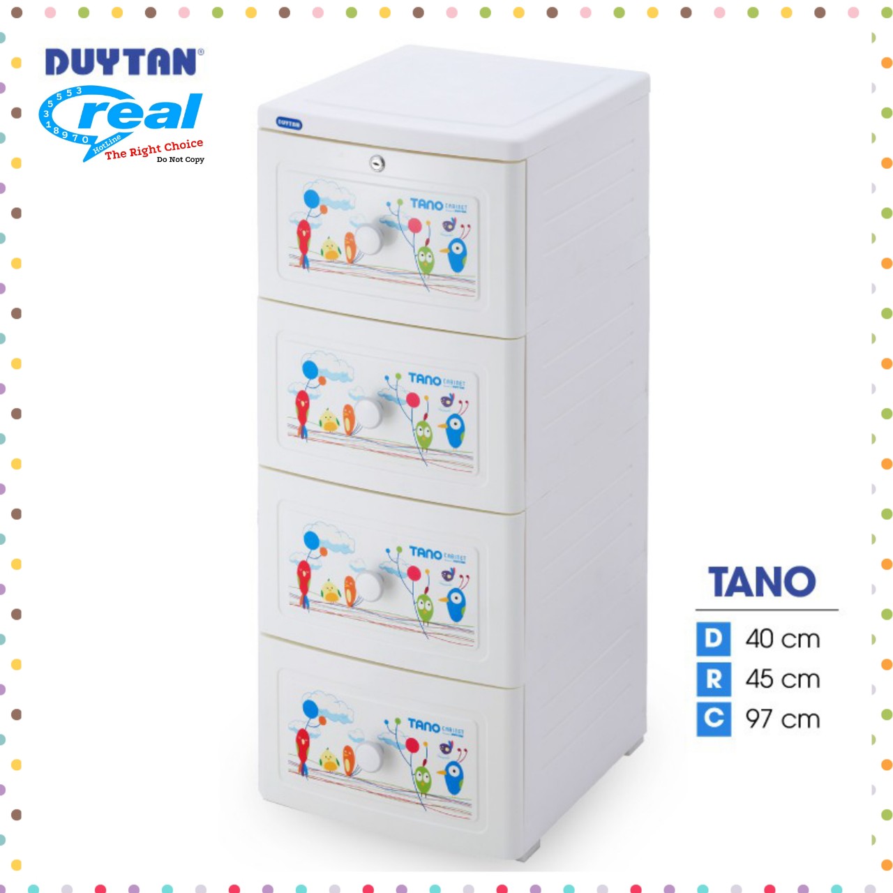 [HCM]Tủ nhựa duy tân TANO 4 Tầng , Có Bánh Xe Di Chuyển Tiện Lợi
