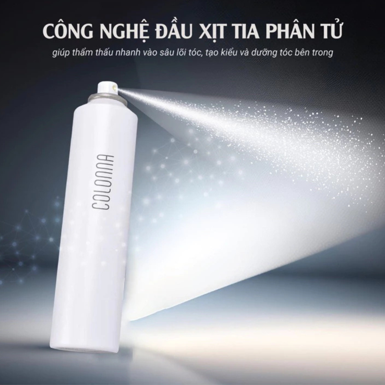 Gôm Xịt Giữ Nếp Tóc Colonna Ver 3 – Giữ Nếp Lâu, Hiệu Ứng Mờ, Không Bóng Tóc