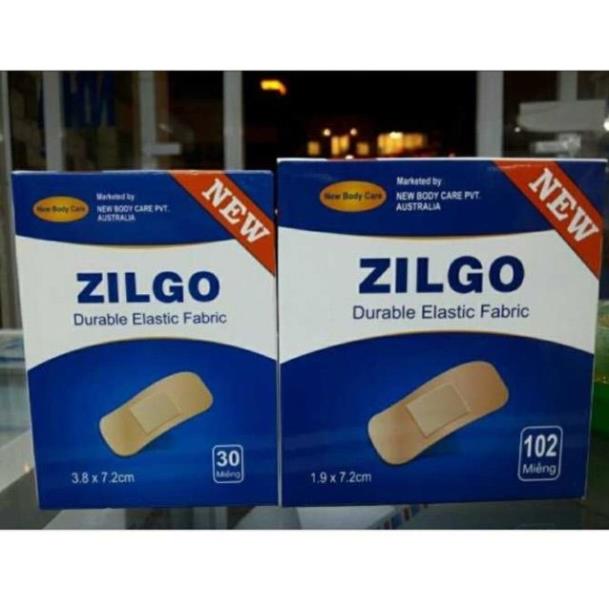 Băng keo cá nhân y tế cá nhân zilgo hộp 30 miếng