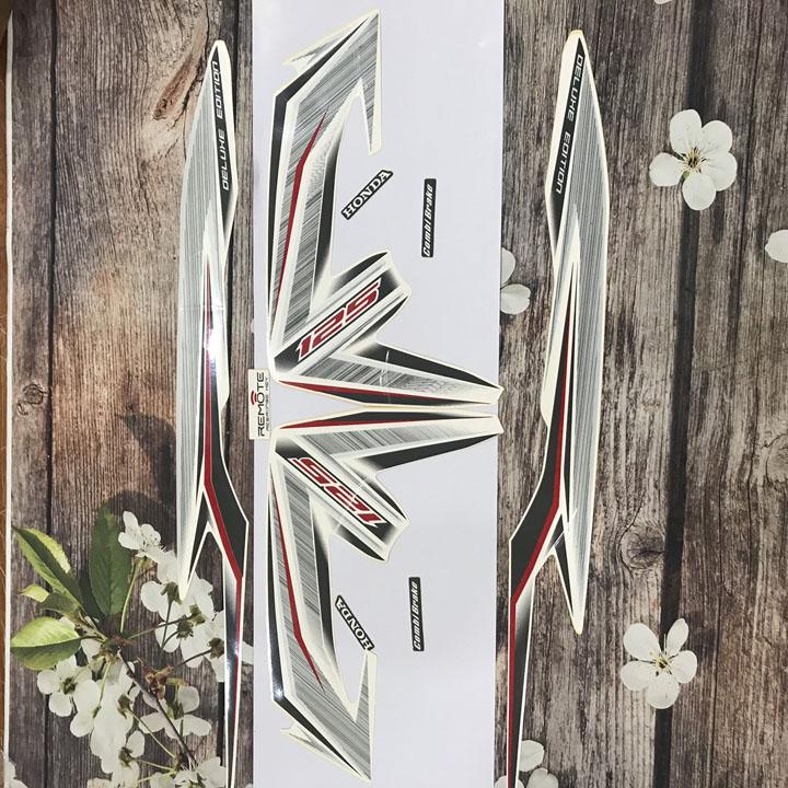 Bộ tem dán xe máy Airblade 125 đời 2013-2014 màu BẠC