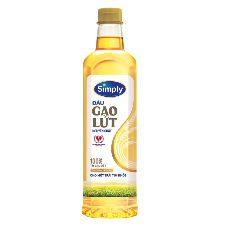 Dầu gạo lứt Simply chai 1 lít