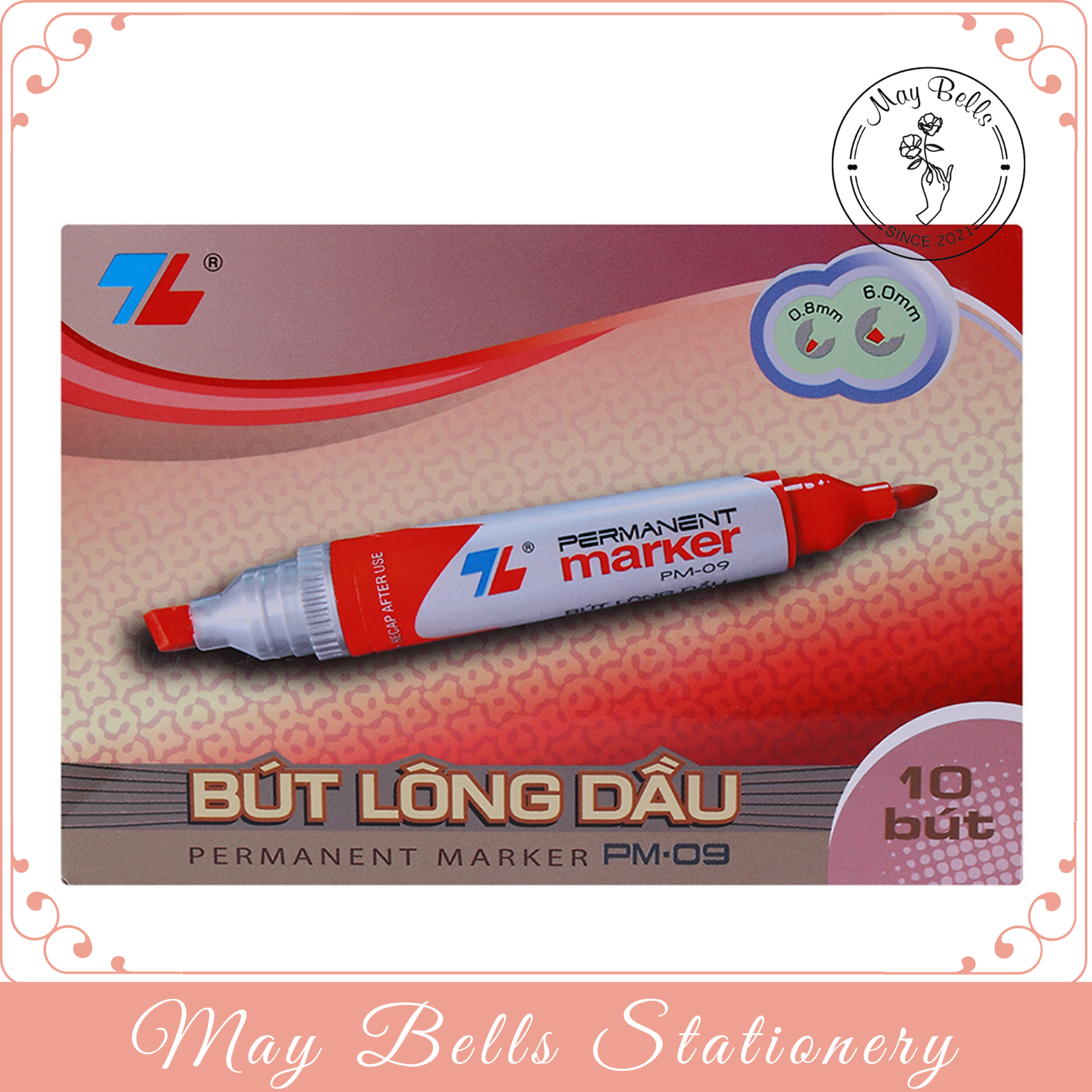 Bút lông dầu Thiên Long không xoá được PM-09