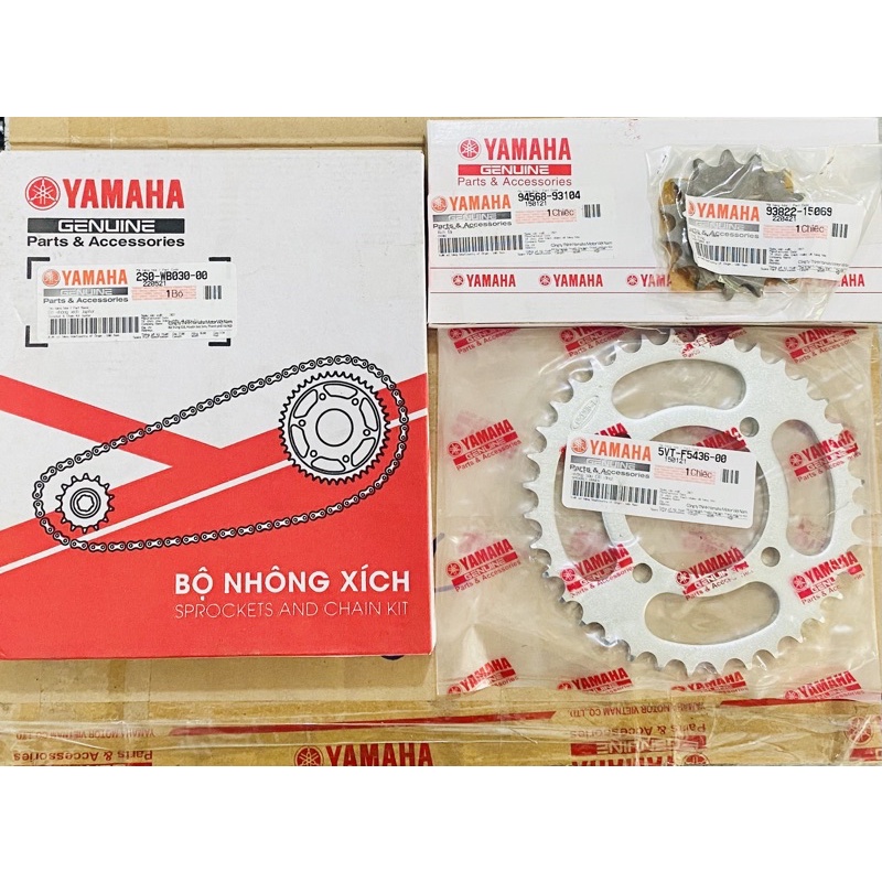 Bộ nhông xích Yamaha Jupiter V, Gravita, Jupiter mx, Jupiter R Chính Hãng