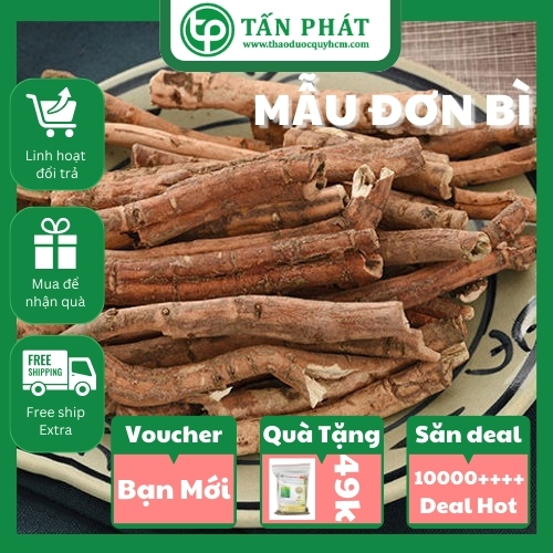Mẫu đơn bì khô túi nhỏ 100gram - Thảo Dược Tấn Phát - Hàng sạch thơm cao cấp